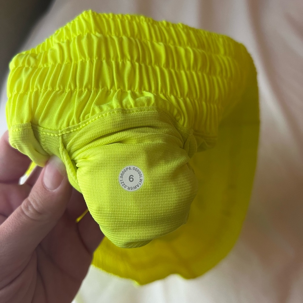 Neon Yellow Lululemon Hotty Hot Shorts - Picture 4 of 5